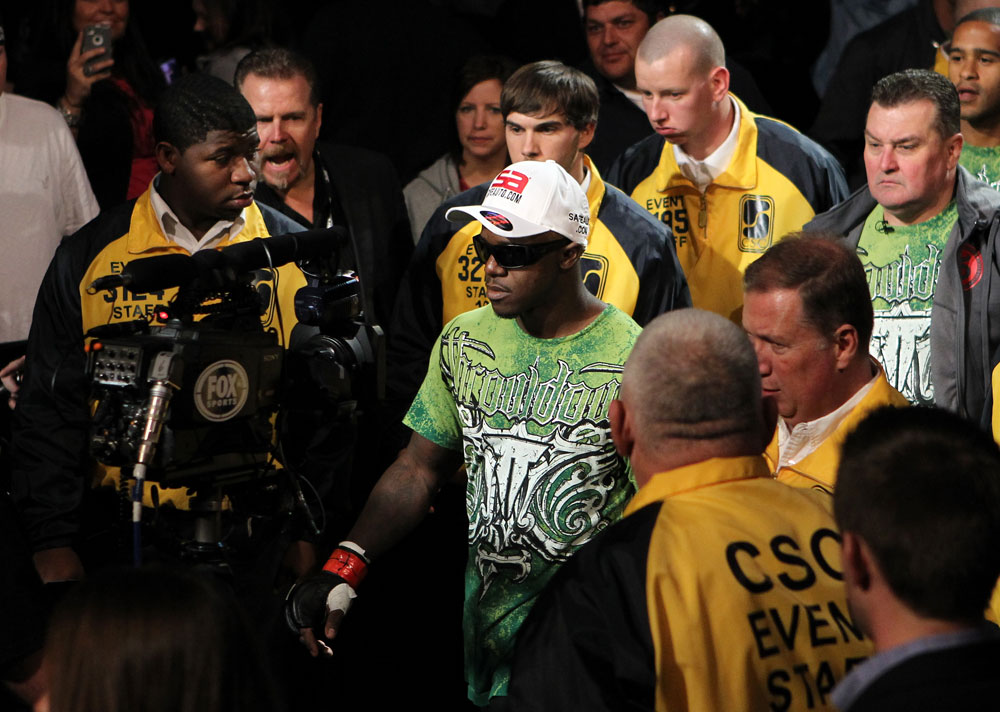 NASHVILLE, TN - JANUARY 20:  Melvin Guillard enters the arena before his bout against Jim Miller during the UFC on FX event at Bridgestone Arena on January 20, 2012 in Nashville, Tennessee.  (Photo by Josh Hedges/Zuffa LLC/Zuffa LLC via Getty Images)