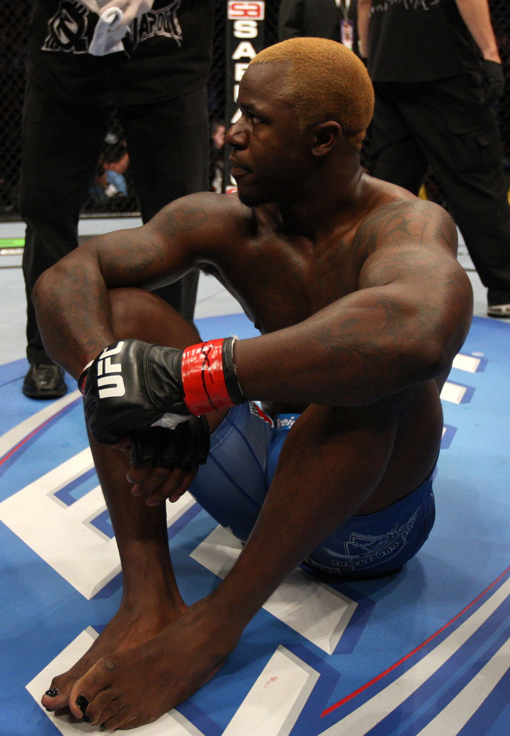 NASHVILLE, TN - JANUARY 20:  Melvin Guillard reacts after losing to Jim Miller during the UFC on FX event at Bridgestone Arena on January 20, 2012 in Nashville, Tennessee.  (Photo by Josh Hedges/Zuffa LLC/Zuffa LLC via Getty Images)
