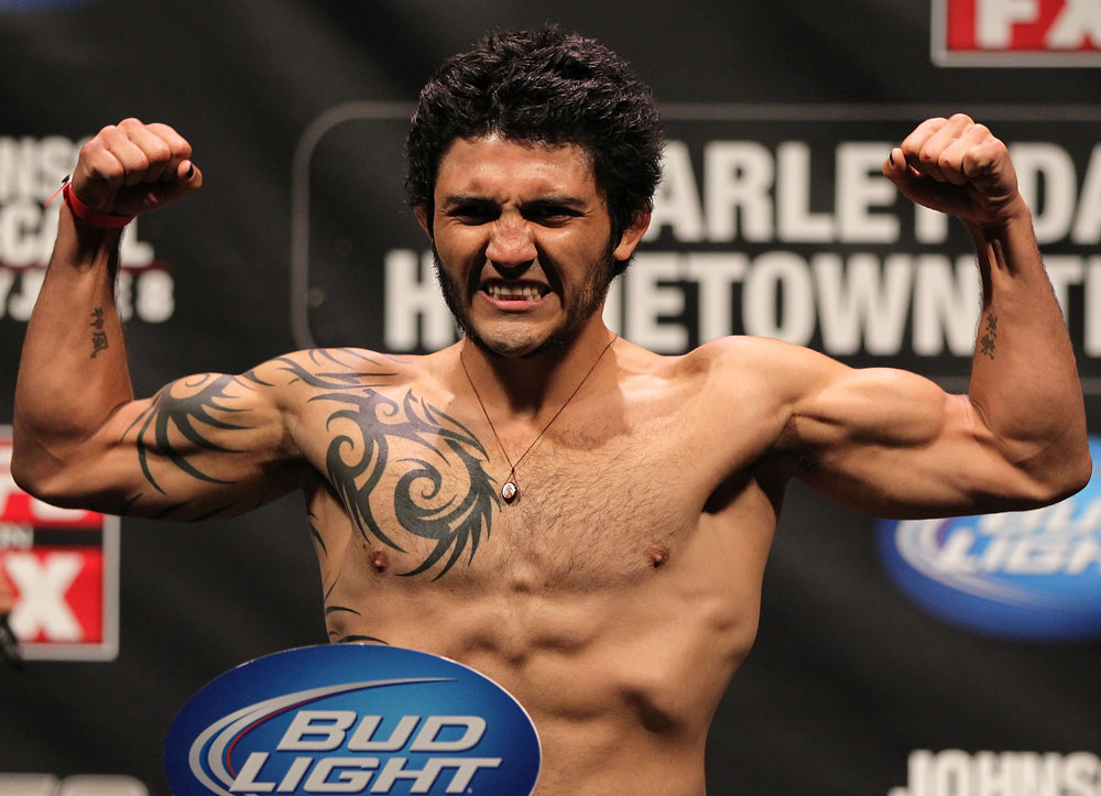 SUNRISE, FL - JUNE 07:   Henry Martinez makes weight during the UFC on FX 3 official weigh in at Bank Atlantic Center on June 7, 2012 in Sunrise, Florida.  (Photo by Josh Hedges/Zuffa LLC/Zuffa LLC via Getty Images)