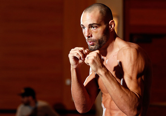 SEATTLE, WA - DECEMBER 05:  Mike Swick works out for fans and media during the UFC on FOX open workouts on December 5, 2012  at the Grand Hyatt Seattle in Seattle, Washington.  (Photo by Josh Hedges/Zuffa LLC/Zuffa LLC via Getty Images)