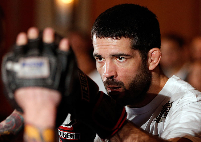 SEATTLE, WA - DECEMBER 05:  Matt Brown works out for fans and media during the UFC on FOX open workouts on December 5, 2012  at the Grand Hyatt Seattle in Seattle, Washington.  (Photo by Josh Hedges/Zuffa LLC/Zuffa LLC via Getty Images)