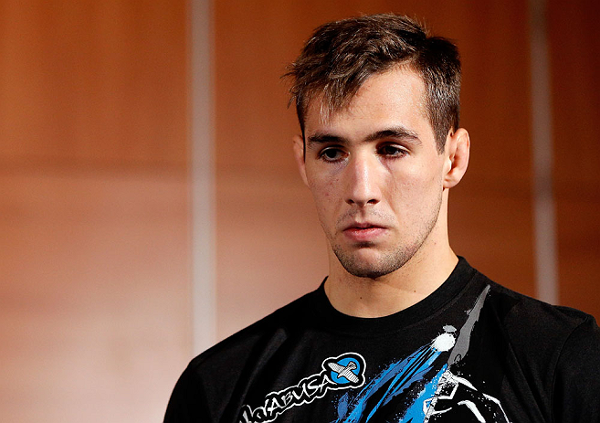 SEATTLE, WA - DECEMBER 05:  Rory MacDonald works out for fans and media during the UFC on FOX open workouts on December 5, 2012  at the Grand Hyatt Seattle in Seattle, Washington.  (Photo by Josh Hedges/Zuffa LLC/Zuffa LLC via Getty Images)