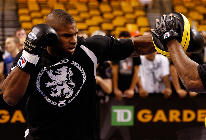 Overeem at open workouts
