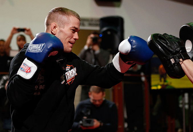 LONDON, ENGLAND - FEBRUARY 13: Michael McDonald conducts an open training session for media on February 13, 2013 at Hooks Gym in London, England. (Photo by Josh Hedges/Zuffa LLC/Zuffa LLC via Getty Images)
