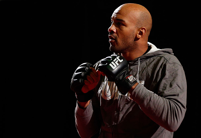 LONDON, ENGLAND - FEBRUARY 13: Cyrille Diabate conducts an open training session for media on February 13, 2013 at Hooks Gym in London, England. (Photo by Josh Hedges/Zuffa LLC/Zuffa LLC via Getty Images)