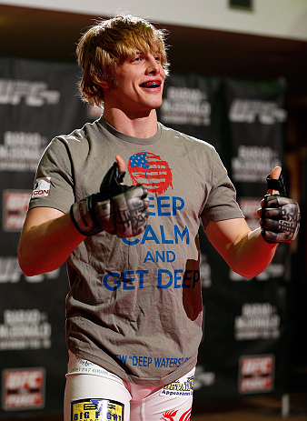 LONDON, ENGLAND - FEBRUARY 13: Matthew Riddle conducts an open training session for media on February 13, 2013 at Hooks Gym in London, England. (Photo by Josh Hedges/Zuffa LLC/Zuffa LLC via Getty Images)