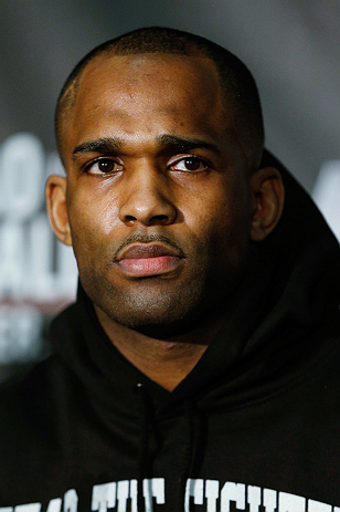 LONDON, ENGLAND - FEBRUARY 13: Jimi Manuwa interacts with media during a UFC press conference on February 13, 2013 at Hooks Gym in London, England. (Photo by Josh Hedges/Zuffa LLC/Zuffa LLC via Getty Images)