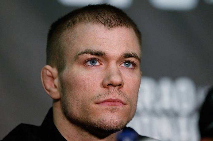 LONDON, ENGLAND - FEBRUARY 13: Michael McDonald interacts with media during a UFC press conference on February 13, 2013 at Hooks Gym in London, England. (Photo by Josh Hedges/Zuffa LLC/Zuffa LLC via Getty Images)