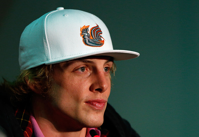 LONDON, ENGLAND - FEBRUARY 13: Matthew Riddle interacts with media during a UFC press conference on February 13, 2013 at Hooks Gym in London, England. (Photo by Josh Hedges/Zuffa LLC/Zuffa LLC via Getty Images)