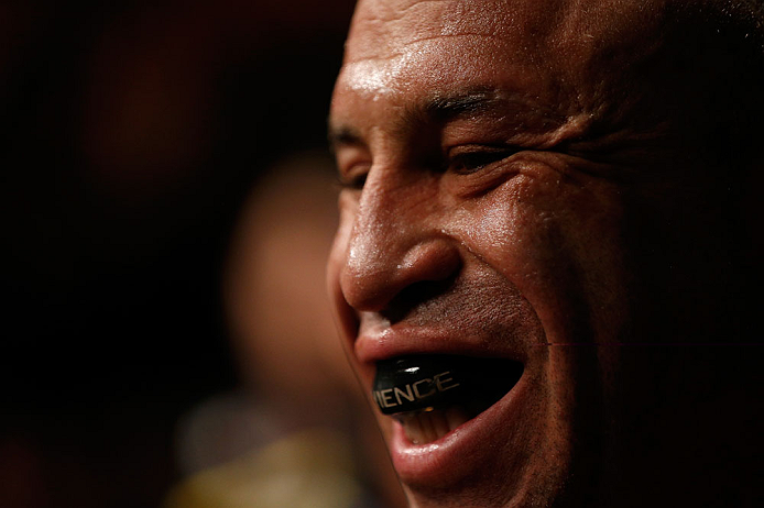 SAITAMA, JAPAN - MARCH 03:  Wanderlei Silva prepares to enter the Octagon before his light heavyweight fight against Brian Stann during the UFC on FUEL TV event at Saitama Super Arena on March 3, 2013 in Saitama, Japan.  (Photo by Josh Hedges/Zuffa LLC/Zuffa LLC via Getty Images)
