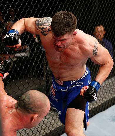 SAITAMA, JAPAN - MARCH 03:  (R-L) Brian Stann punches Wanderlei Silva in their light heavyweight fight during the UFC on FUEL TV event at Saitama Super Arena on March 3, 2013 in Saitama, Japan.  (Photo by Josh Hedges/Zuffa LLC/Zuffa LLC via Getty Images)