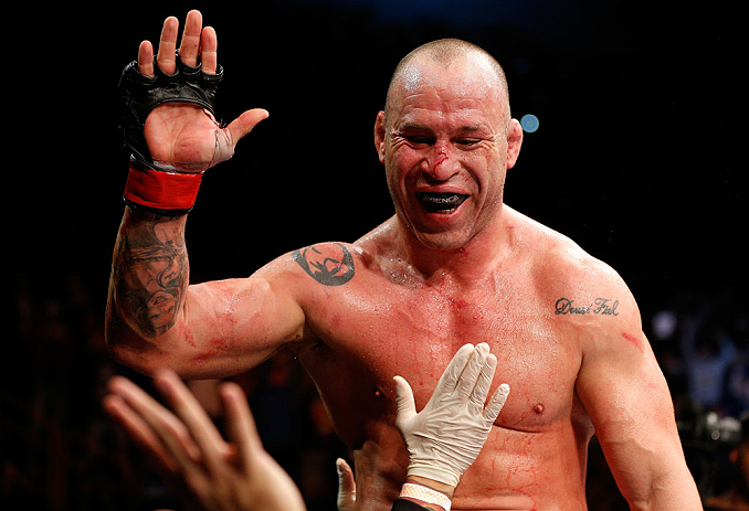 SAITAMA, JAPAN - MARCH 03:  Wanderlei Silva reacts after knocking out Brian Stann in their light heavyweight fight during the UFC on FUEL TV event at Saitama Super Arena on March 3, 2013 in Saitama, Japan.  (Photo by Josh Hedges/Zuffa LLC/Zuffa LLC via Getty Images)