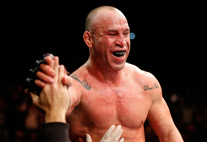 SAITAMA, JAPAN - MARCH 03:  Wanderlei Silva reacts after knocking out Brian Stann in their light heavyweight fight during the UFC on FUEL TV event at Saitama Super Arena on March 3, 2013 in Saitama, Japan.  (Photo by Josh Hedges/Zuffa LLC/Zuffa LLC via Getty Images)