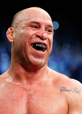 SAITAMA, JAPAN - MARCH 03:  Wanderlei Silva reacts after knocking out Brian Stann in their light heavyweight fight during the UFC on FUEL TV event at Saitama Super Arena on March 3, 2013 in Saitama, Japan.  (Photo by Josh Hedges/Zuffa LLC/Zuffa LLC via Getty Images)