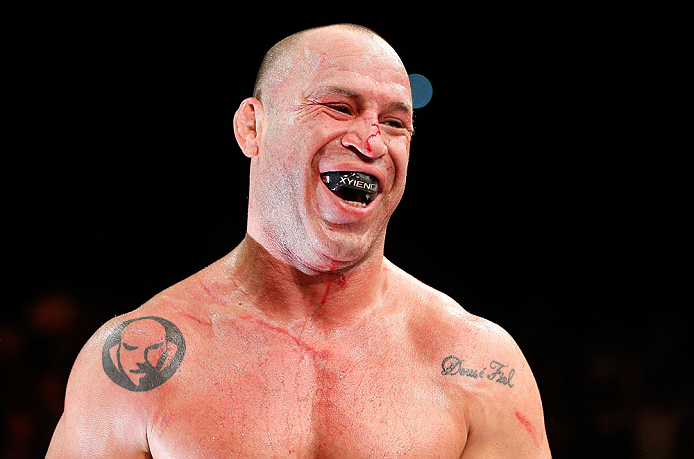 SAITAMA, JAPAN - MARCH 03:  Wanderlei Silva reacts after knocking out Brian Stann in their light heavyweight fight during the UFC on FUEL TV event at Saitama Super Arena on March 3, 2013 in Saitama, Japan.  (Photo by Josh Hedges/Zuffa LLC/Zuffa LLC via Getty Images)