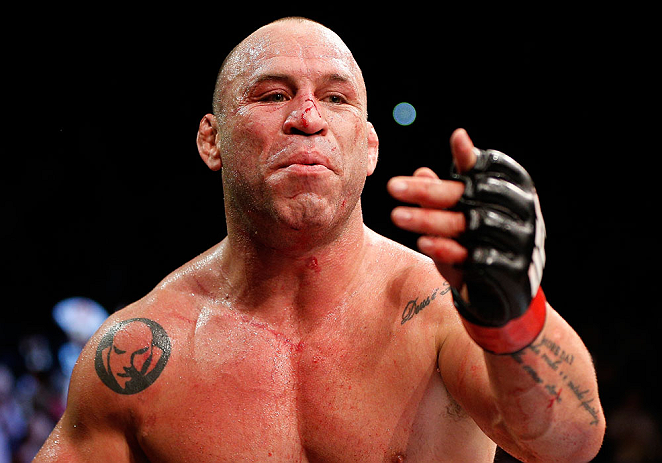 SAITAMA, JAPAN - MARCH 03:  Wanderlei Silva reacts after knocking out Brian Stann in their light heavyweight fight during the UFC on FUEL TV event at Saitama Super Arena on March 3, 2013 in Saitama, Japan.  (Photo by Josh Hedges/Zuffa LLC/Zuffa LLC via Getty Images)