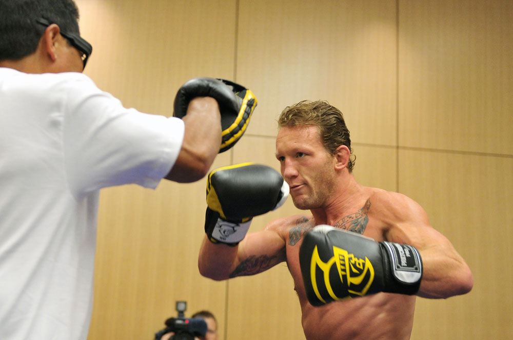 ATLANTIC CITY, NJ - JUNE 20: Gray Maynard trains during an open workout prior to UFC on FX at Revel Casino in Atlantic City, New Jersey. (Photo by Drew Hallowell/Zuffa LLC/Zuffa LLC via Getty Images)