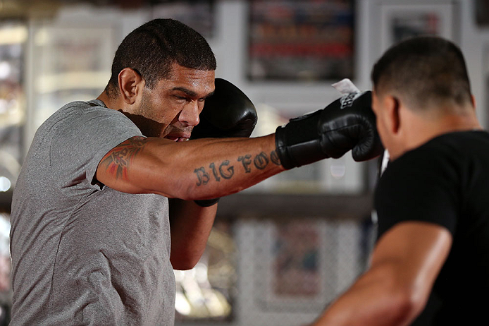 MINNEAPOLIS, MN - OCTOBER 02: Antonio "Bigfoot" Silva works out for media and fans during an open training session at Cellar Kickboxing and Martial Arts on October 2, 2012 in Minneapolis, Minnesota. (Photo by Josh Hedges/Zuffa LLC/Zuffa LLC via Getty Images)
