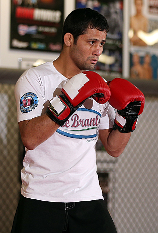 MINNEAPOLIS, MN - OCTOBER 02:  Jussier Formiga works out for media and fans during an open training session at Cellar Kickboxing and Martial Arts on October 2, 2012 in Minneapolis, Minnesota.  (Photo by Josh Hedges/Zuffa LLC/Zuffa LLC via Getty Images)