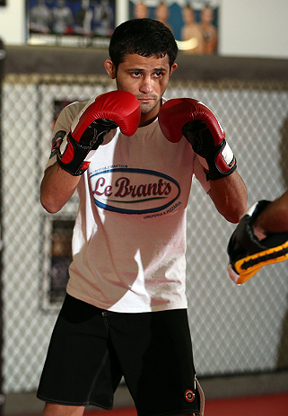 MINNEAPOLIS, MN - OCTOBER 02: Jussier Formiga works out for media and fans during an open training session at Cellar Kickboxing and Martial Arts on October 2, 2012 in Minneapolis, Minnesota. (Photo by Josh Hedges/Zuffa LLC/Zuffa LLC via Getty Images)