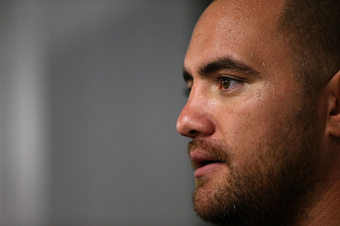 MINNEAPOLIS, MN - OCTOBER 02: Travis Browne answers questions from media during an open training session at Cellar Kickboxing and Martial Arts on October 2, 2012 in Minneapolis, Minnesota. (Photo by Josh Hedges/Zuffa LLC/Zuffa LLC via Getty Images)
