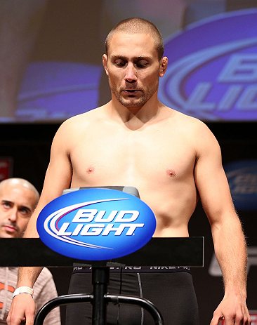 MINNEAPOLIS, MN - OCTOBER 04: Mike Pierce weighs in during the UFC on FX weigh in at Pantages Theater on October 4, 2012 in Minneapolis, Minnesota. (Photo by Josh Hedges/Zuffa LLC/Zuffa LLC via Getty Images)