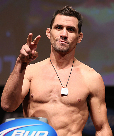 MINNEAPOLIS, MN - OCTOBER 04:  Aaron Simpson weighs in during the UFC on FX weigh in at Pantages Theater on October 4, 2012 in Minneapolis, Minnesota.  (Photo by Josh Hedges/Zuffa LLC/Zuffa LLC via Getty Images)