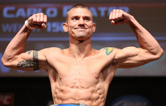 MINNEAPOLIS, MN - OCTOBER 04:  Carlo Prater weighs in during the UFC on FX weigh in at Pantages Theater on October 4, 2012 in Minneapolis, Minnesota.  (Photo by Josh Hedges/Zuffa LLC/Zuffa LLC via Getty Images)