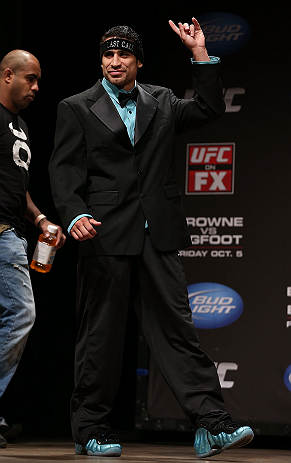 MINNEAPOLIS, MN - OCTOBER 04:  Danny Castillo prepares to weigh in during the UFC on FX weigh in at Pantages Theater on October 4, 2012 in Minneapolis, Minnesota.  (Photo by Josh Hedges/Zuffa LLC/Zuffa LLC via Getty Images)