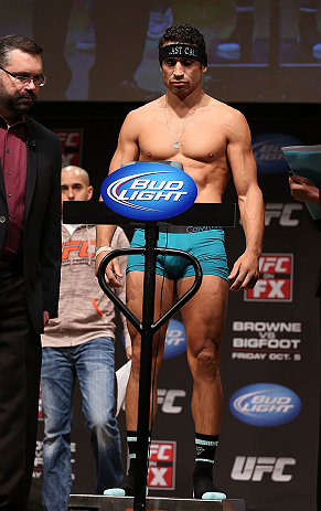 MINNEAPOLIS, MN - OCTOBER 04:  Danny Castillo weighs in during the UFC on FX weigh in at Pantages Theater on October 4, 2012 in Minneapolis, Minnesota.  (Photo by Josh Hedges/Zuffa LLC/Zuffa LLC via Getty Images)