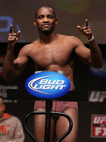 MINNEAPOLIS, MN - OCTOBER 04:  Yves Edwards weighs in during the UFC on FX weigh in at Pantages Theater on October 4, 2012 in Minneapolis, Minnesota.  (Photo by Josh Hedges/Zuffa LLC/Zuffa LLC via Getty Images)