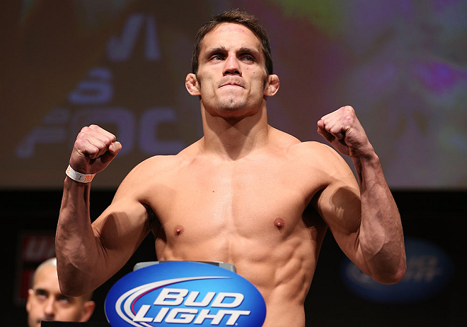 MINNEAPOLIS, MN - OCTOBER 04:  Jake Ellenberger weighs in during the UFC on FX weigh in at Pantages Theater on October 4, 2012 in Minneapolis, Minnesota.  (Photo by Josh Hedges/Zuffa LLC/Zuffa LLC via Getty Images)