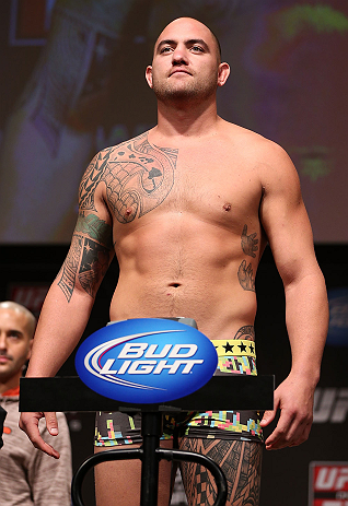 MINNEAPOLIS, MN - OCTOBER 04:  Travis Browne weighs in during the UFC on FX weigh in at Pantages Theater on October 4, 2012 in Minneapolis, Minnesota.  (Photo by Josh Hedges/Zuffa LLC/Zuffa LLC via Getty Images)