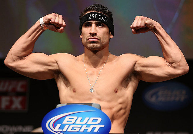 MINNEAPOLIS, MN - OCTOBER 04:  Danny Castillo weighs in during the UFC on FX weigh in at Pantages Theater on October 4, 2012 in Minneapolis, Minnesota.  (Photo by Josh Hedges/Zuffa LLC/Zuffa LLC via Getty Images)