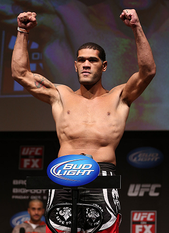 MINNEAPOLIS, MN - OCTOBER 04:  Antonio "Bigfoot" Silva weighs in during the UFC on FX weigh in at Pantages Theater on October 4, 2012 in Minneapolis, Minnesota.  (Photo by Josh Hedges/Zuffa LLC/Zuffa LLC via Getty Images)