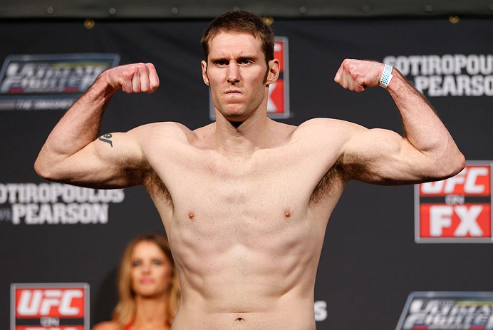 GOLD COAST, AUSTRALIA - DECEMBER 14: Nick Penner weighs in during the UFC on FX weigh in on December 14, 2012 at Gold Coast Convention and Exhibition Centre in Gold Coast, Queensland, Australia. (Photo by Josh Hedges/Zuffa LLC/Zuffa LLC via Getty Images)