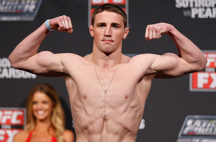 GOLD COAST, AUSTRALIA - DECEMBER 14:  Brendan Loughnane weighs in during the UFC on FX weigh in on December 14, 2012 at Gold Coast Convention and Exhibition Centre in Gold Coast, Queensland, Australia.  (Photo by Josh Hedges/Zuffa LLC/Zuffa LLC via Getty Images)