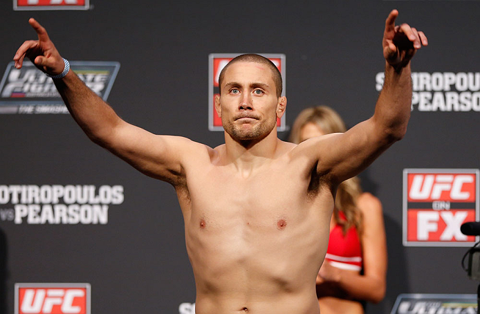 GOLD COAST, AUSTRALIA - DECEMBER 14: Mike Pierce weighs in during the UFC on FX weigh in on December 14, 2012 at Gold Coast Convention and Exhibition Centre in Gold Coast, Queensland, Australia. (Photo by Josh Hedges/Zuffa LLC/Zuffa LLC via Getty Images)