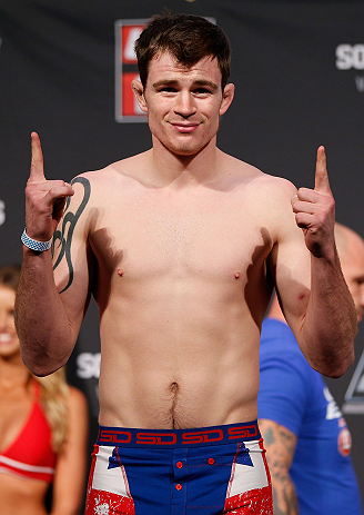 GOLD COAST, AUSTRALIA - DECEMBER 14: Bradley Scott weighs in during the UFC on FX weigh in on December 14, 2012 at Gold Coast Convention and Exhibition Centre in Gold Coast, Queensland, Australia. (Photo by Josh Hedges/Zuffa LLC/Zuffa LLC via Getty Images)