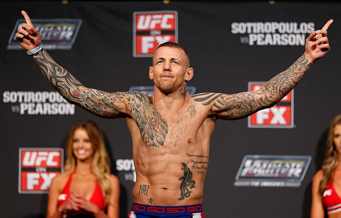 GOLD COAST, AUSTRALIA - DECEMBER 14: Ross Pearson weighs in during the UFC on FX weigh in on December 14, 2012 at Gold Coast Convention and Exhibition Centre in Gold Coast, Queensland, Australia. (Photo by Josh Hedges/Zuffa LLC/Zuffa LLC via Getty Images)