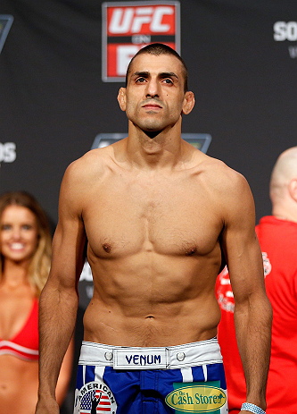 GOLD COAST, AUSTRALIA - DECEMBER 14: George Sotiropoulos weighs in during the UFC on FX weigh in on December 14, 2012 at Gold Coast Convention and Exhibition Centre in Gold Coast, Queensland, Australia. (Photo by Josh Hedges/Zuffa LLC/Zuffa LLC via Getty Images)
