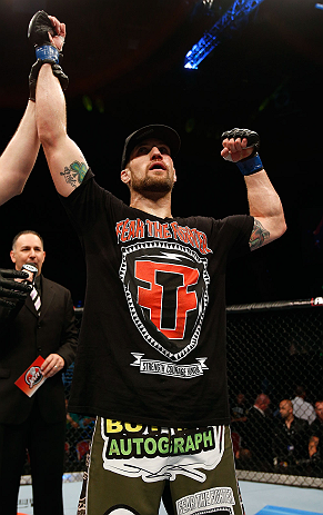 GOLD COAST, AUSTRALIA - DECEMBER 15:  Cody Donovan reacts after defeating Nick Penner during their light heavyweight fight at the UFC on FX event on December 15, 2012  at Gold Coast Convention and Exhibition Centre in Gold Coast, Australia.  (Photo by Josh Hedges/Zuffa LLC/Zuffa LLC via Getty Images)