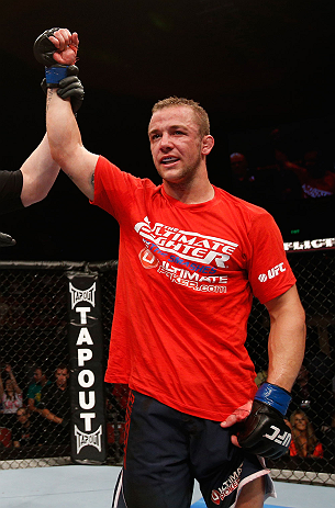 GOLD COAST, AUSTRALIA - DECEMBER 15:  Mike Wilkinson reacts after defeating Brendan Loughnane during their lightweight fight at the UFC on FX event on December 15, 2012  at Gold Coast Convention and Exhibition Centre in Gold Coast, Australia.  (Photo by Josh Hedges/Zuffa LLC/Zuffa LLC via Getty Images)