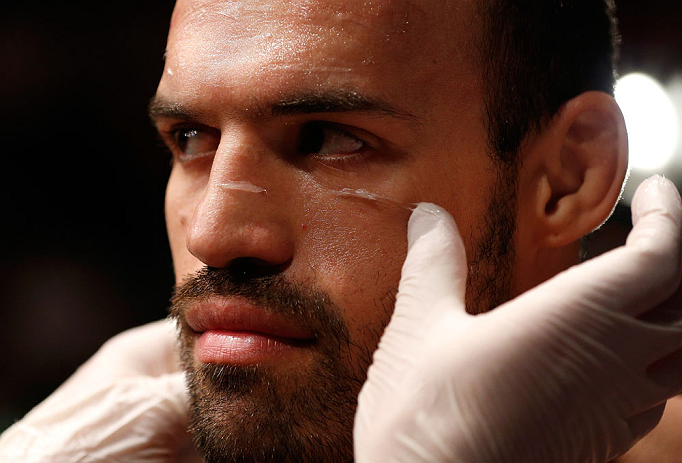 GOLD COAST, AUSTRALIA - DECEMBER 15:  Igor Pokrajac prepares to enter the Octagon before his light heavyweight fight against Joey Beltran at the UFC on FX event on December 15, 2012  at Gold Coast Convention and Exhibition Centre in Gold Coast, Australia.  (Photo by Josh Hedges/Zuffa LLC/Zuffa LLC via Getty Images)