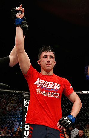 GOLD COAST, AUSTRALIA - DECEMBER 15:  Norman Parke reacts after defeating Colin Fletcher during their lightweight fight at the UFC on FX event on December 15, 2012  at Gold Coast Convention and Exhibition Centre in Gold Coast, Australia.  (Photo by Josh Hedges/Zuffa LLC/Zuffa LLC via Getty Images)