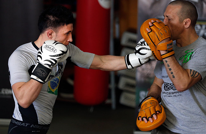 GOLD COAST, AUSTRALIA - DECEMBER 13:  Norman Parke works out for the media during the UFC on FX open workouts on December 13, 2012 at Boonchu Gym in Gold Coast, Australia.  (Photo by Josh Hedges/Zuffa LLC/Zuffa LLC via Getty Images)