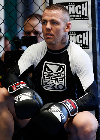 GOLD COAST, AUSTRALIA - DECEMBER 13: Ross Pearson works out for the media during the UFC on FX open workouts on December 13, 2012 at Boonchu Gym in Gold Coast, Australia. (Photo by Josh Hedges/Zuffa LLC/Zuffa LLC via Getty Images)