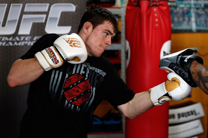 GOLD COAST, AUSTRALIA - DECEMBER 13: Bradley Scott works out for the media during the UFC on FX open workouts on December 13, 2012 at Boonchu Gym in Gold Coast, Australia. (Photo by Josh Hedges/Zuffa LLC/Zuffa LLC via Getty Images)