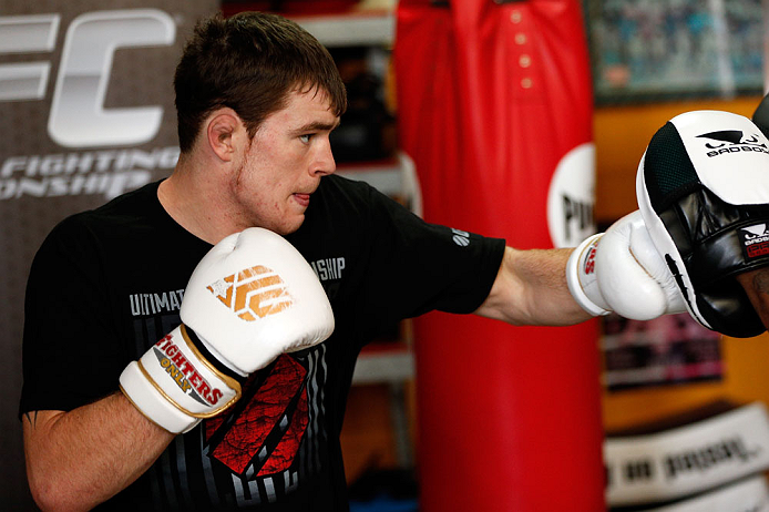 GOLD COAST, AUSTRALIA - DECEMBER 13: Bradley Scott works out for the media during the UFC on FX open workouts on December 13, 2012 at Boonchu Gym in Gold Coast, Australia. (Photo by Josh Hedges/Zuffa LLC/Zuffa LLC via Getty Images)