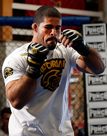 GOLD COAST, AUSTRALIA - DECEMBER 13: Rousimar Palhares works out for the media during the UFC on FX open workouts on December 13, 2012 at Boonchu Gym in Gold Coast, Australia. (Photo by Josh Hedges/Zuffa LLC/Zuffa LLC via Getty Images)